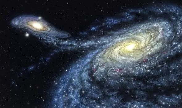 Milky Way Collision With Andromeda